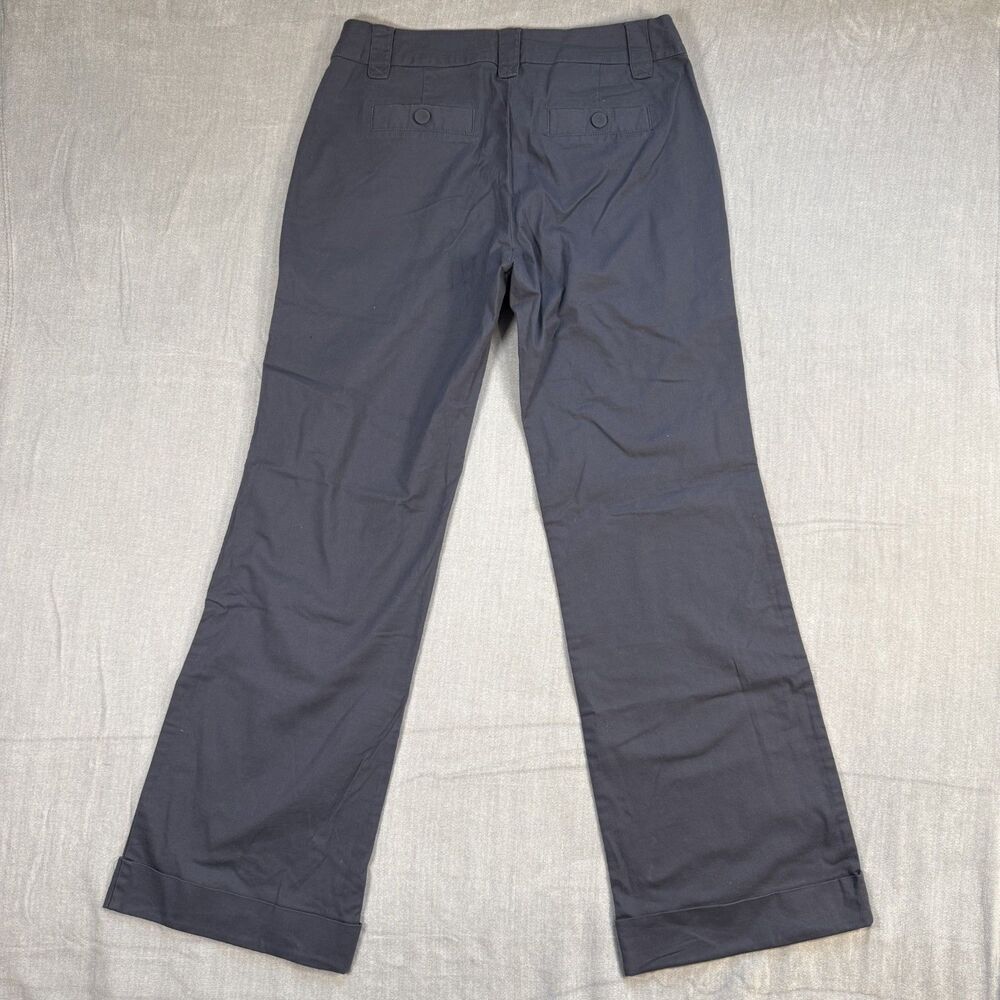 Boden Pants Womens 14L Blue Wide Leg Dress Trousers Cuffed Stretch NEW - Picture 2 of 10